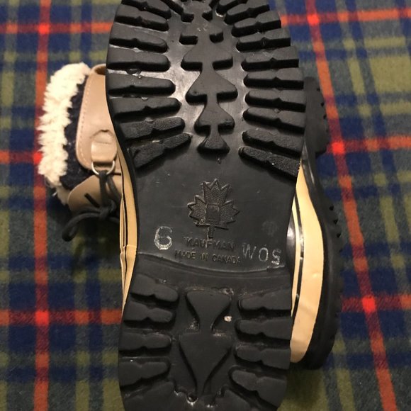 Women's Sorel Caribou Snow Boots Size 6, Made in Canada, Blue/Brown - Picture 3 of 4